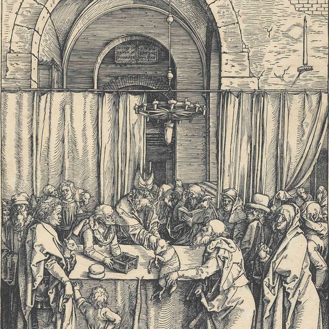 Albrecht Dürer — Отказ от приношения Иоакима, из книги "Жизнь Пресвятой Девы"