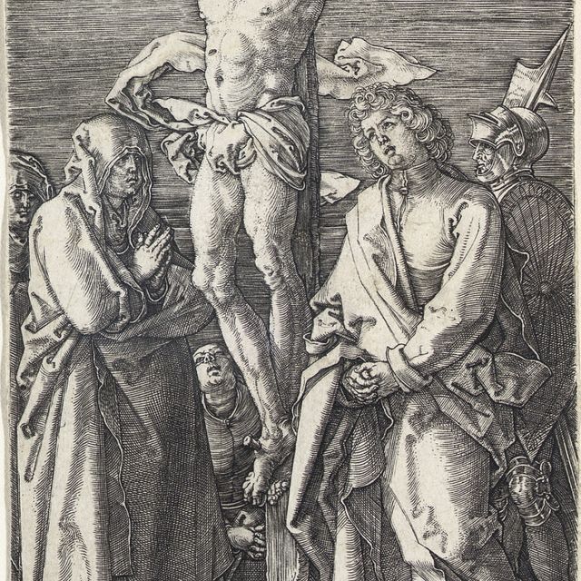 Albrecht Dürer — Христос на кресте, с гравюры "Страсти Господни" (Б., М., Зал. 13; С.М.С. 55)
