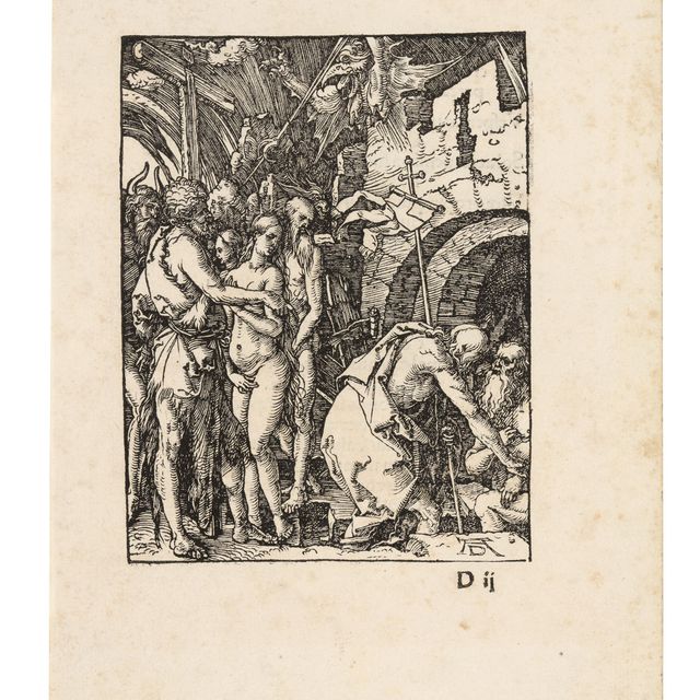 Albrecht Dürer — Христос в подвешенном состоянии, с небольшой гравюры на дереве "Страсти Христовы".