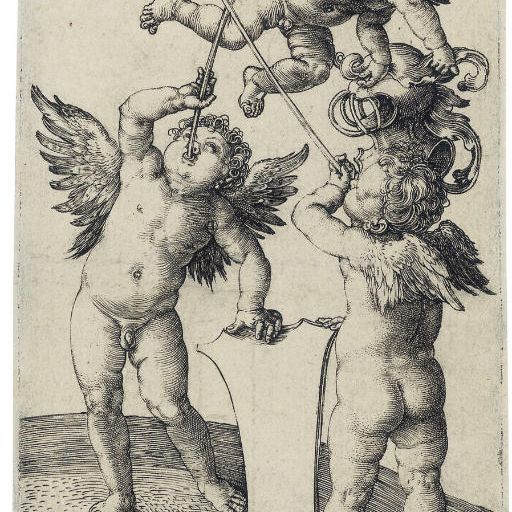 Albrecht Dürer — Три гения (Б. 66; М., Зал. 99; С.М.С. 29)