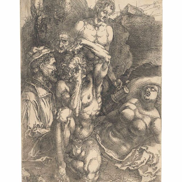 Albrecht Dürer — Отчаявшийся человек (Б. 70; М., Холл. 95; С.М.С. 79)