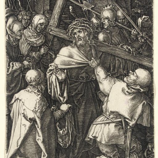Albrecht Dürer — Христос, несущий крест, с гравюры "Страсти Господни" (Б., М., Холл. 12; Шох, Менде, Шербаум, 54)
