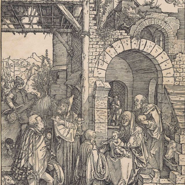 Albrecht Dürer — Поклонение волхвов, из книги "Житие Пресвятой Девы"