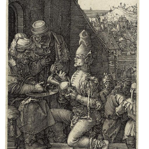 Albrecht Dürer — Пилат, омывающий руки, из "Страстей господних" (Б., М., Зал. 11; С.М.С. 53)