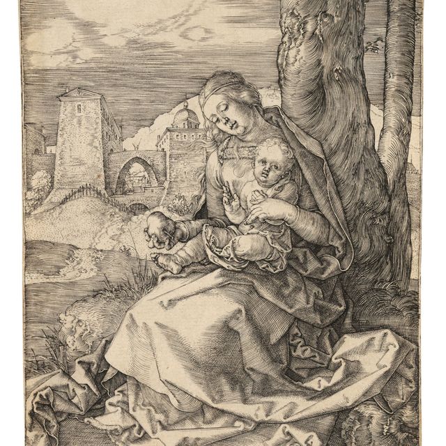 Albrecht Dürer — Богородица с младенцем и грушей