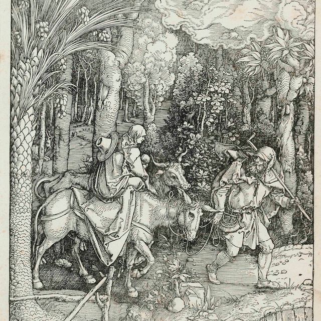 Albrecht Dürer — Иоаким и ангел, из книги "Жизнь Пресвятой Девы" (стр. 78; М., зал. 190)