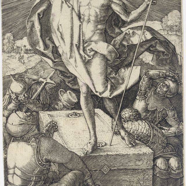 Albrecht Dürer — Воскресение из мертвых, из "Страстей господних" (Б., М., Зал. 17; С.М.С. 58)