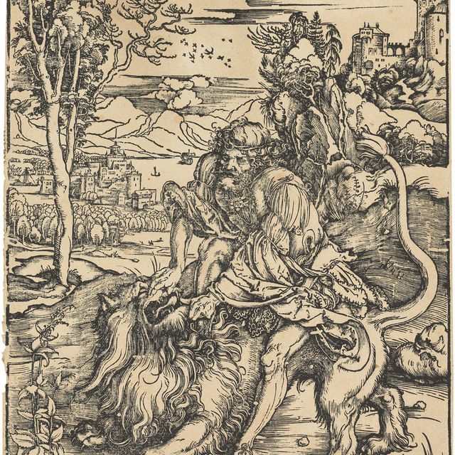 Albrecht Dürer — Самсон, раздирающий Льва