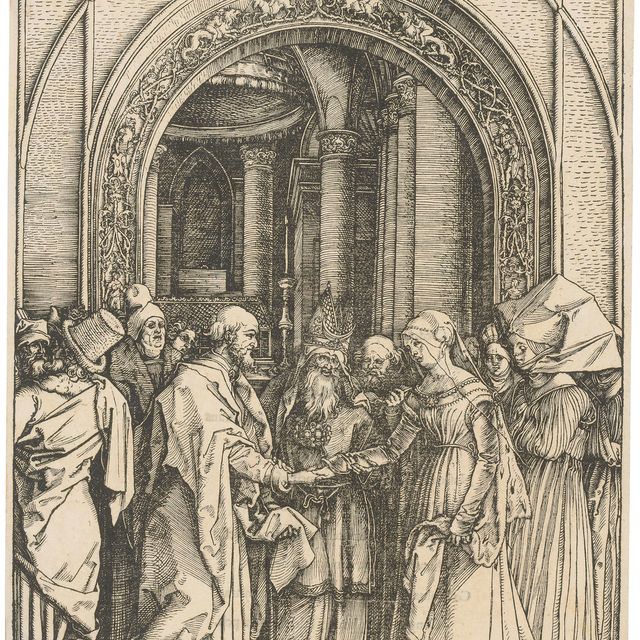 Albrecht Dürer — Обручение Пресвятой Девы, из книги "Жизнь Пресвятой Девы".