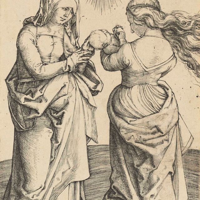 Albrecht Dürer — Богородица с младенцем и святой Анной
