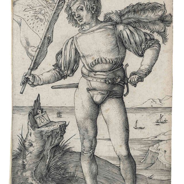Albrecht Dürer — Знаменосец (Б. 87; М. Холл. 92; С.М.С. 31)