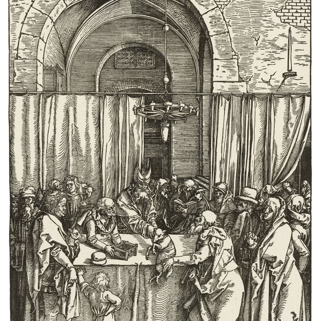 Albrecht Dürer — Отказ от приношения Иоакима, из книги "Жизнь Пресвятой Девы"