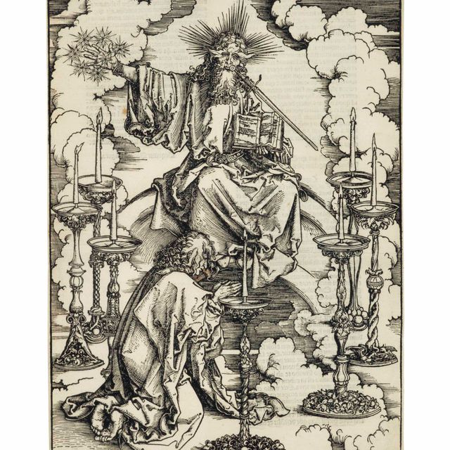Albrecht Dürer — Видение о семи подсвечниках, из книги "Апокалипсис"