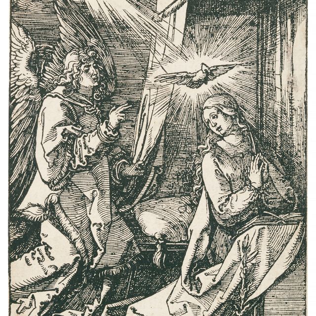 Albrecht Dürer — Благовещение, автор: Небольшая гравюра на дереве "Страсть".