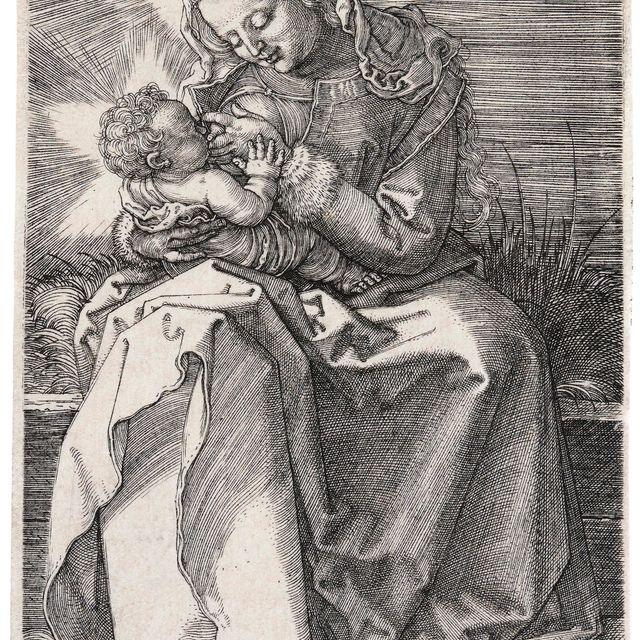 Albrecht Dürer — Пресвятая Дева, кормящая грудью младенца