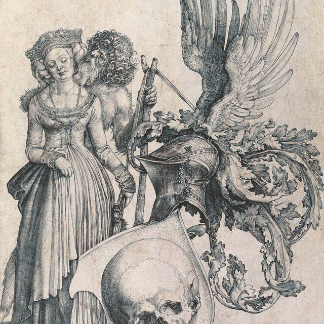 Albrecht Dürer — Герб с изображением черепа (Барч, 101; Медер, Хольштайн, 98; Шох, Менде, Шербаум, 37)