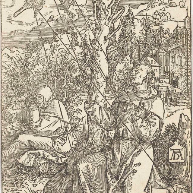 Albrecht Dürer — Святой Франциск, получающий стигматы