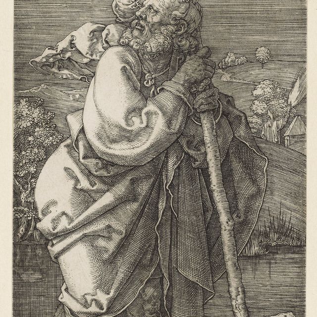Albrecht Dürer — Святой Христофор, обращенный направо, и Святой Христофор, обращенный налево