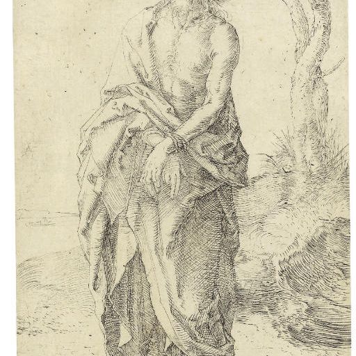 Albrecht Dürer — Скорбящий человек со связанными руками (Б., М., Зал. 21; С.М.С. 64)