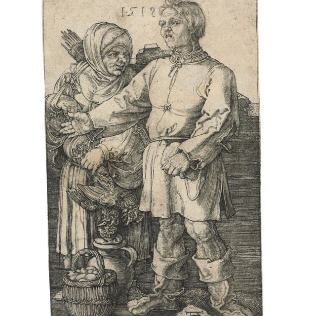 Albrecht Dürer — Крестьянин и его жена на рынке