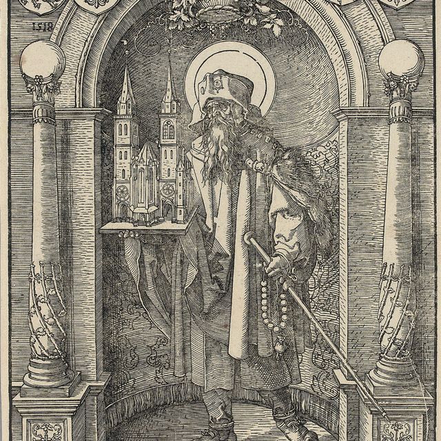 Albrecht Dürer — Святой Себальд в нише (B. app. 21; M. p. 196; S.M.S. 251)