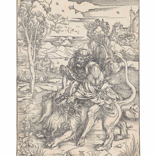 Albrecht Dürer — Самсон, раздирающий Льва