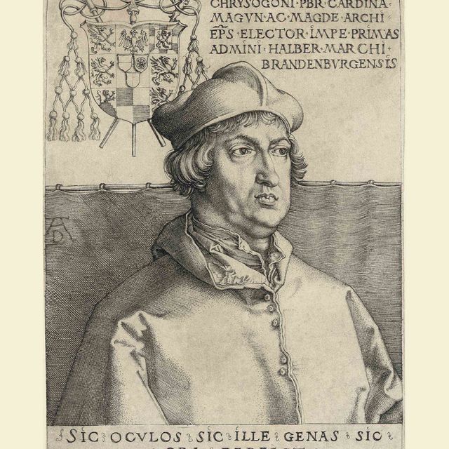 Albrecht Dürer — Кардинал Альбрехт Бранденбургский, "Маленький кардинал" (стр. 102; М., зал. 100)