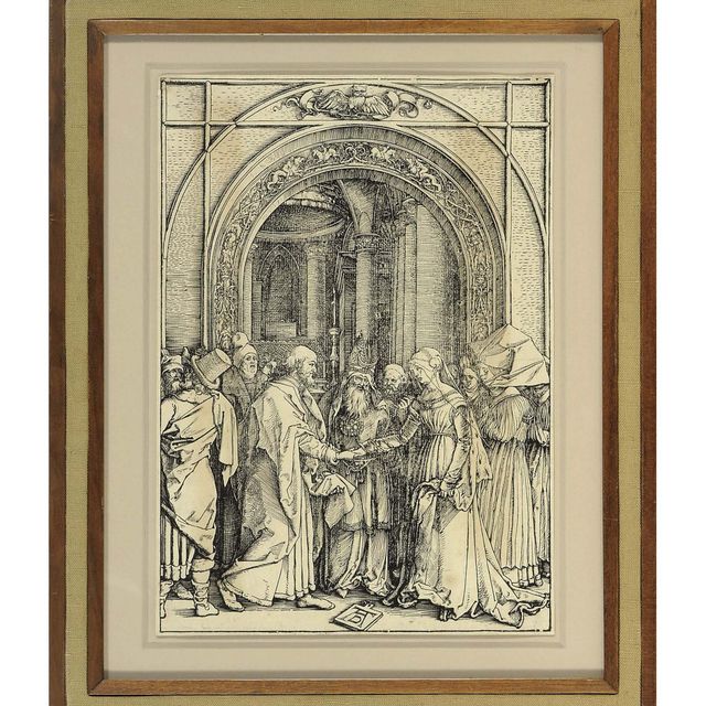 Albrecht Dürer — "Обручение Пресвятой Девы", из "Жизни Пресвятой Девы" (Барч, 82; Медер, Холстейн, 194; Штраус, 172)