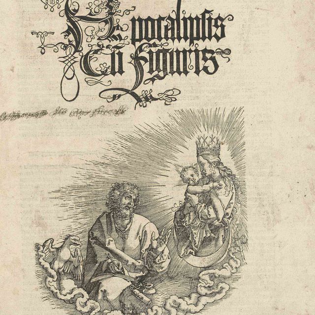 Albrecht Dürer — Титульный лист к Апокалипсису (Б. 60; гл., М. 163б; С.М.С. 111)