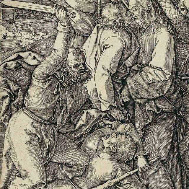 Albrecht Dürer — "Предательство Христа", из "Страстей господних" (Барч, Медер, Холстейн, 5; Шох, Менде, Шербаум, 47)
