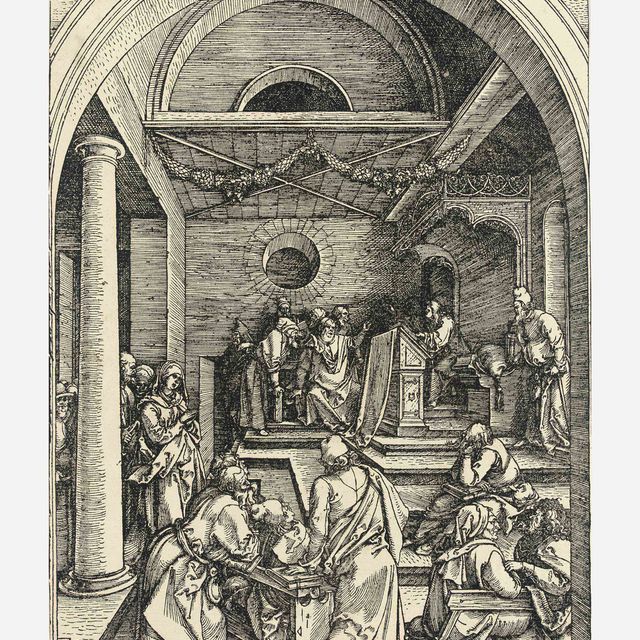 Albrecht Dürer — Христос среди врачей, из книги "Жизнь Пресвятой Девы" (т. 91; М., гл. 203; С.М.С. 181)