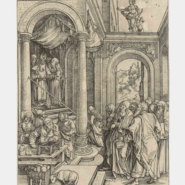 Albrecht Dürer — Сретение Пресвятой Богородицы, из книги "Жизнь Пресвятой Богородицы" (т. 81; М., гл. 193; С.М.С. 171)