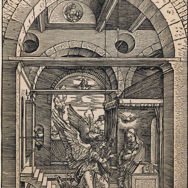 Albrecht Dürer — Благовещение, из "Жизни Богородицы" (Барч, 83; Медер, Холстейн, 195; Шох, Менде и Шербаум, 173)