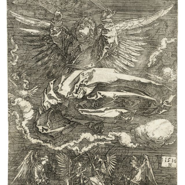 Albrecht Dürer — Сударий, удерживаемый одним Ангелом