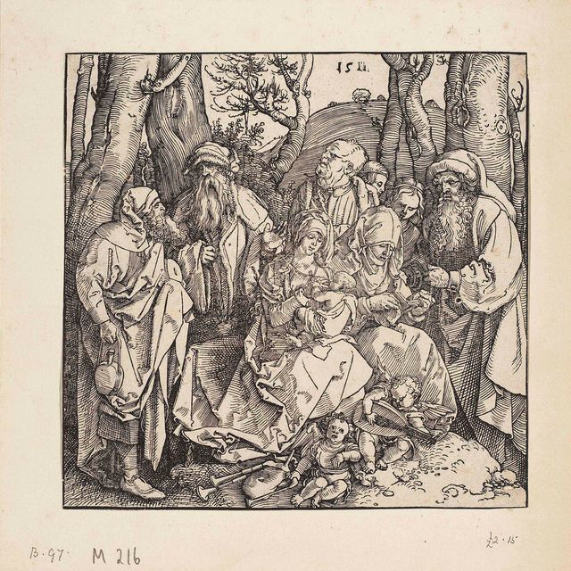Albrecht Dürer — Святое родство с ангелами (Барч, 97; Медер, Холстейн, 216)
