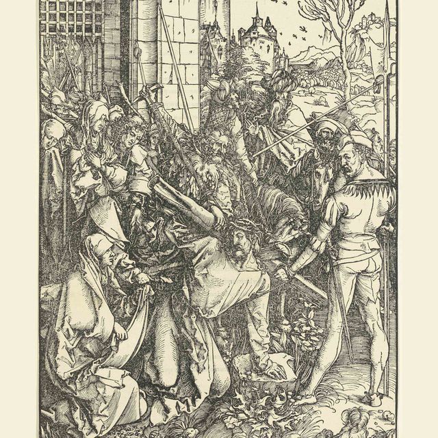 Albrecht Dürer — Христос, несущий крест, с большой гравюры на дереве "Страсти Господни" (т. 9; М., Зал. 119, С.М.С. 160)
