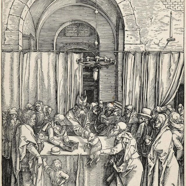 Albrecht Dürer — Отказ от приношения Иоахима, из книги "Жизнь Пресвятой Девы" (Барч, 77; Медер, Холстейн, 189)