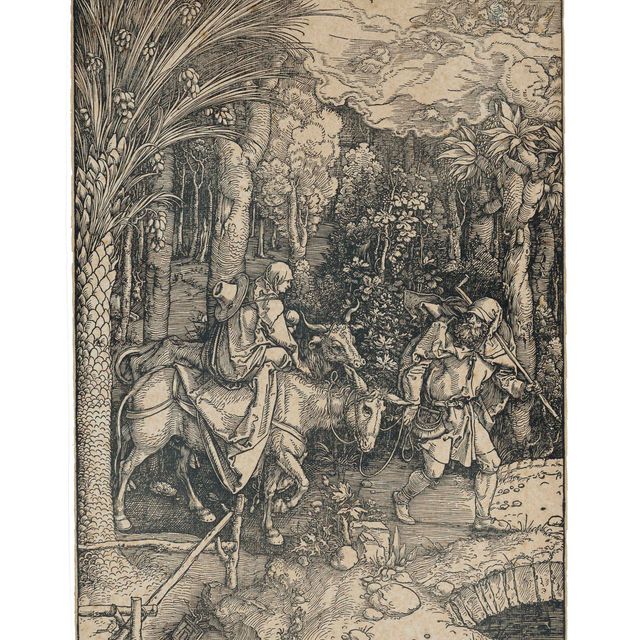 Albrecht Dürer — Бегство в Египет, из книги "Жизнь Богородицы" (Барч, 89; Медер, Холстейн, 201)