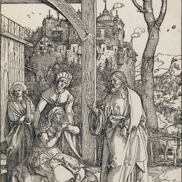 Albrecht Dürer — Христос, прощающийся со своей Матерью, из "Жизни Богородицы" (Барч, 92; Медер, Холстейн, 204; Шох, Менде и Шербаум, 182)
