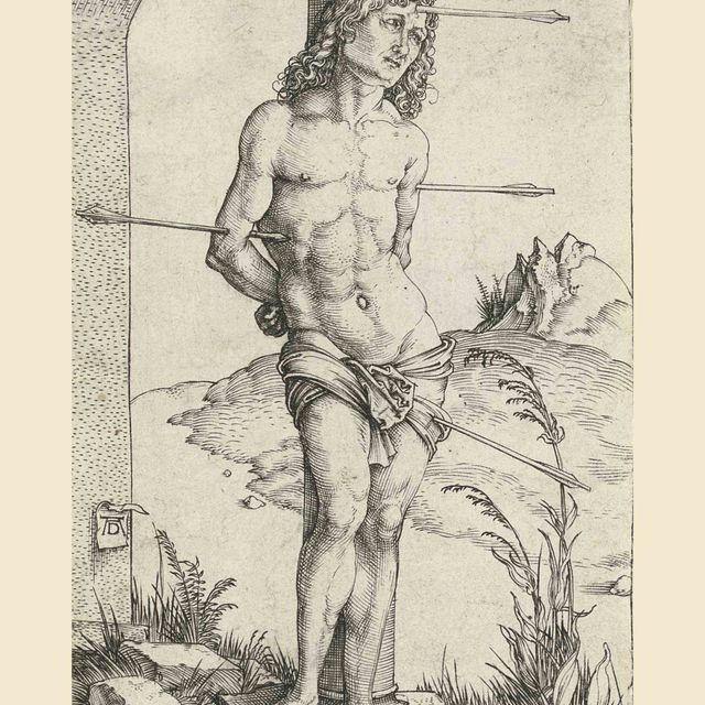 Albrecht Dürer — Святой Себастьян, привязанный к колонне (B. 56; M., Зал. 61; S.M.S. 25)