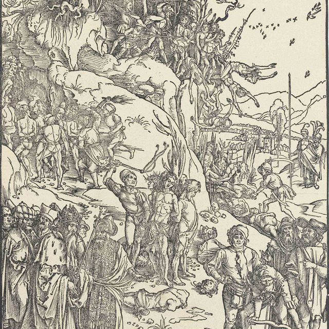 Albrecht Dürer — Мученичество десяти тысяч (Б. 117; М., гл. 218; С.М.С. 104)
