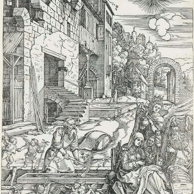 Albrecht Dürer — Святое семейство в Египте, из книги "Жизнь Пресвятой Богородицы" (Барч, 90; Медер, Холстейн, 202)