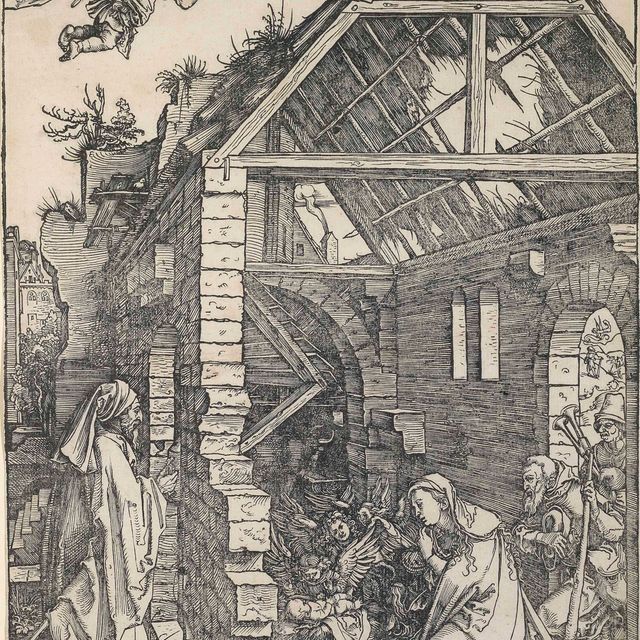 Albrecht Dürer — Рождество Христово, из "Жизни Богородицы" (Барч, 85; Медер, Холстейн, 197; Шох, Менде, Шербаум, 175)