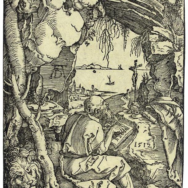 Albrecht Dürer — Святой Иероним в пещере (Барч, 113; Медер, Холштайн, 229)