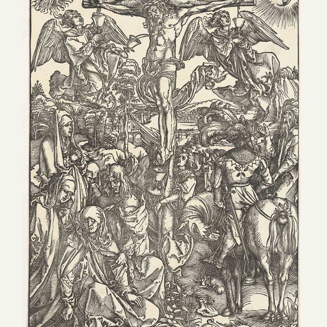Albrecht Dürer — Христос на кресте, с большой гравюры на дереве "Страсти господни" (т. 11; М., Зал. 120; С.М.С. 161)