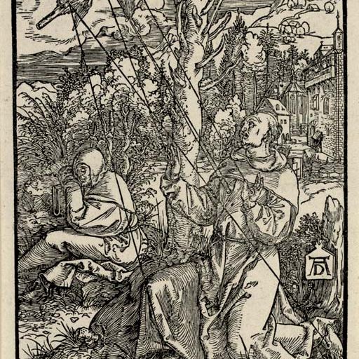 Albrecht Dürer — Святой Франциск, принимающий стигматы (Б. 110; М., Зал. 224; С.М.С. 134)