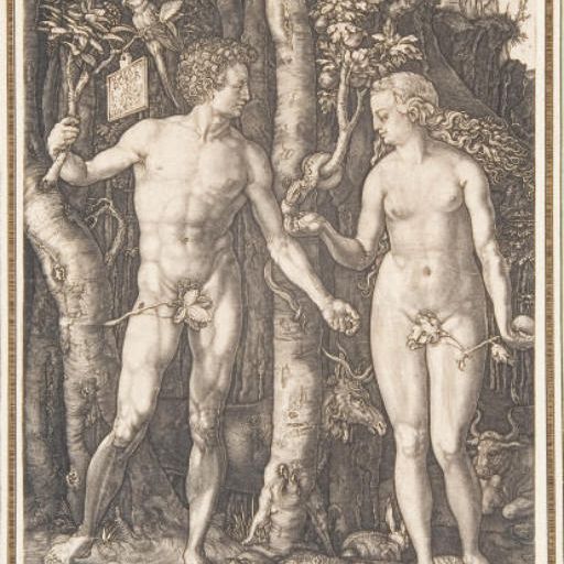 Albrecht Dürer — Адам и Ева от Иеронимуса Вирикса (40-летний Ле Блан)
