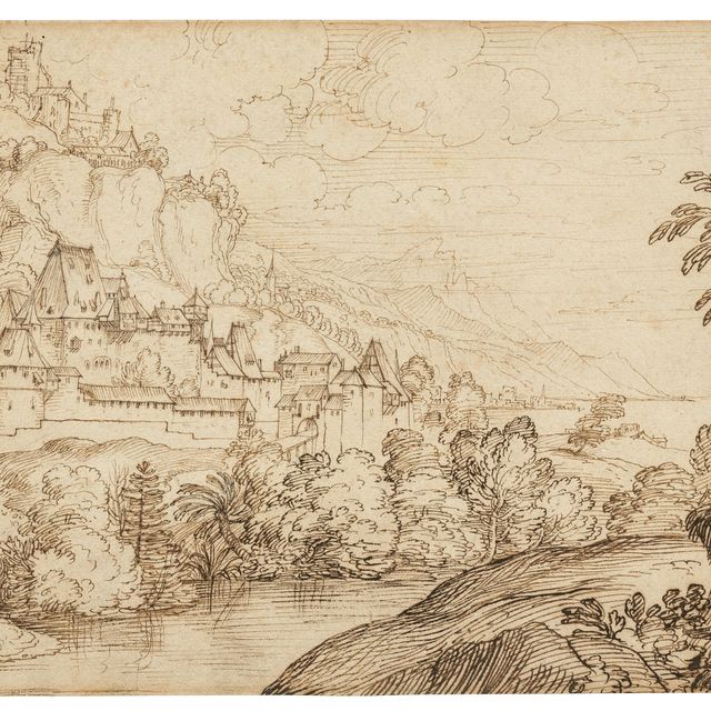 Albrecht Dürer — Пейзаж с прибрежным городом в честь Альбрехта Дюрера