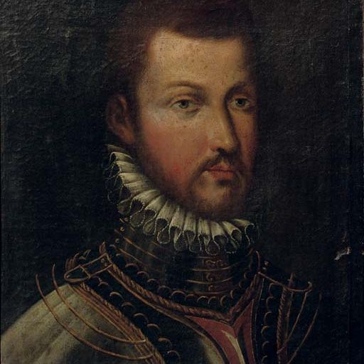 Alessandro Allori — Портрет Себастьяна I Лузитанора, во весь рост, в доспехах