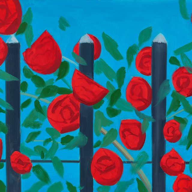 Alex Katz — Красные розы с синим